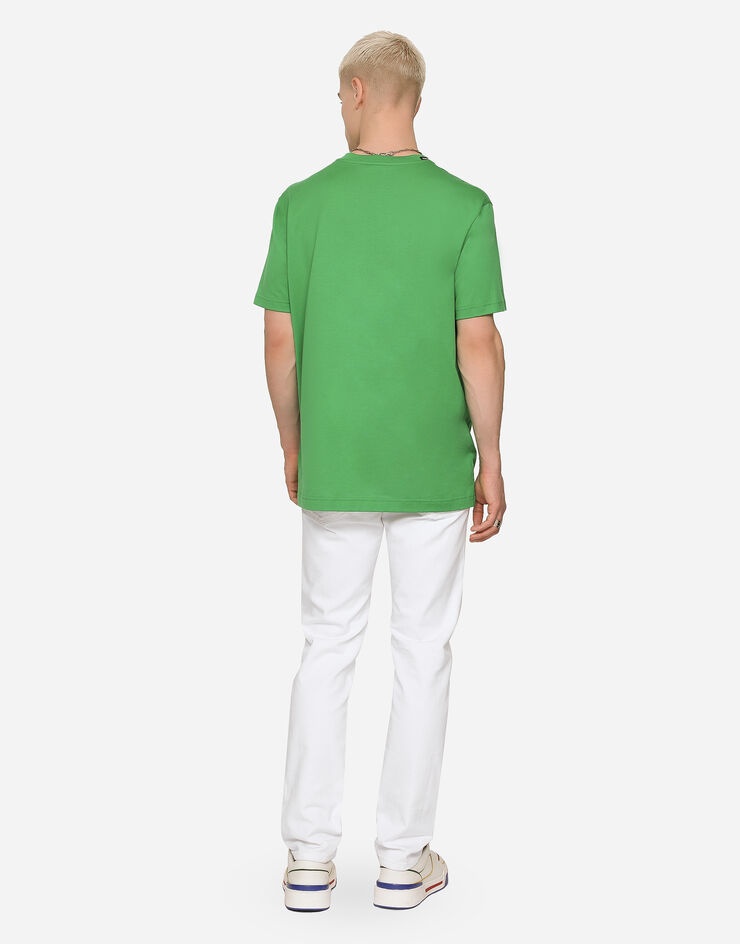 Slim-fit stretch jeans with silk details - 3