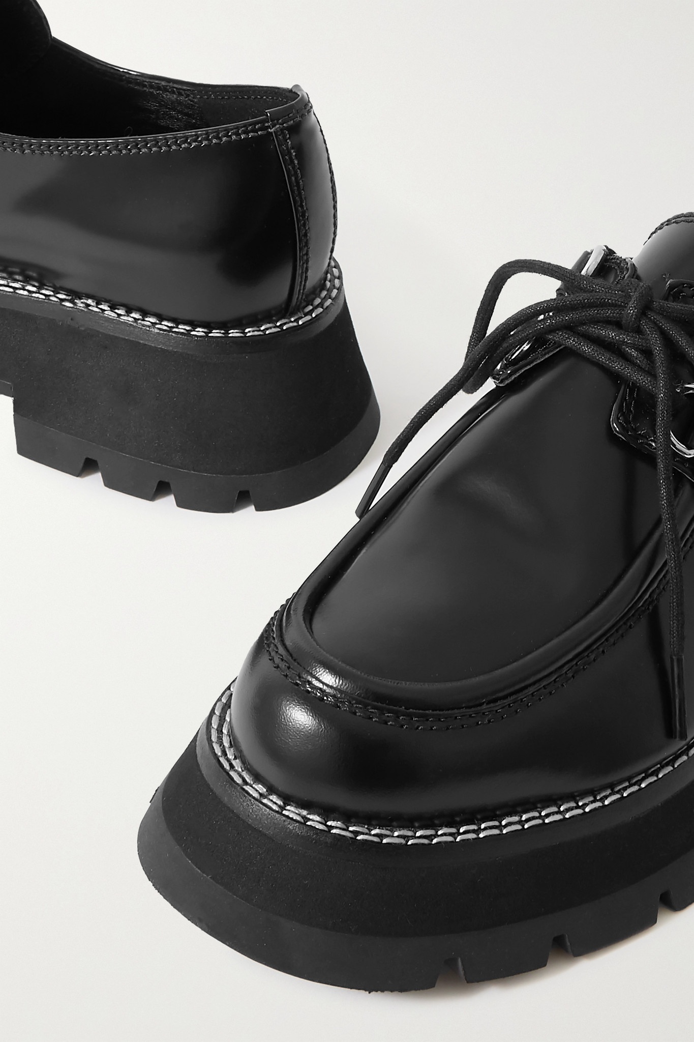 Kate leather platform brogues - 4
