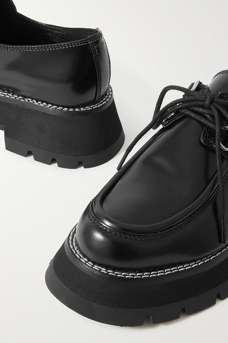 Kate leather platform brogues 4