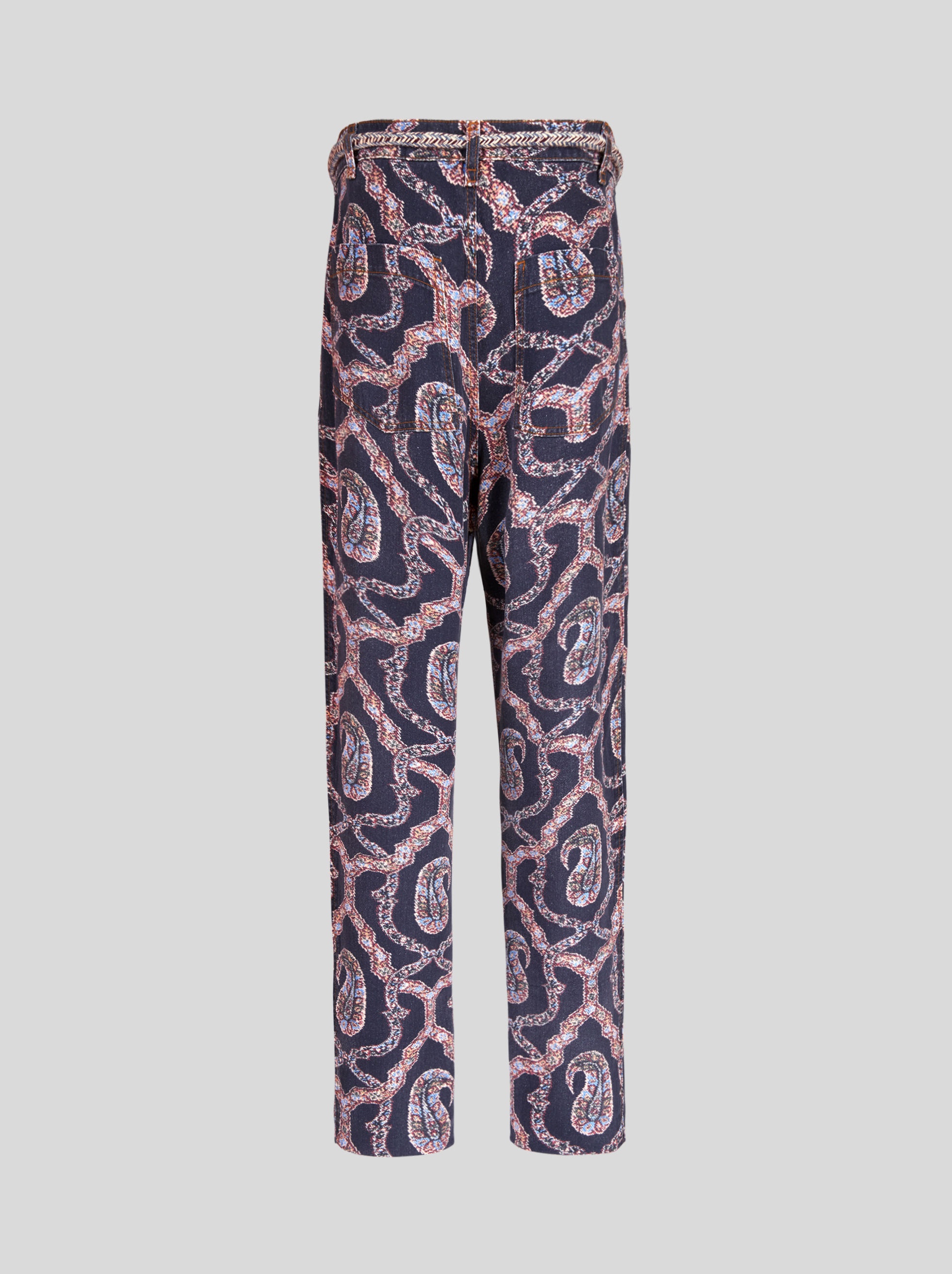 PAISLEY DENIM TROUSERS - 5
