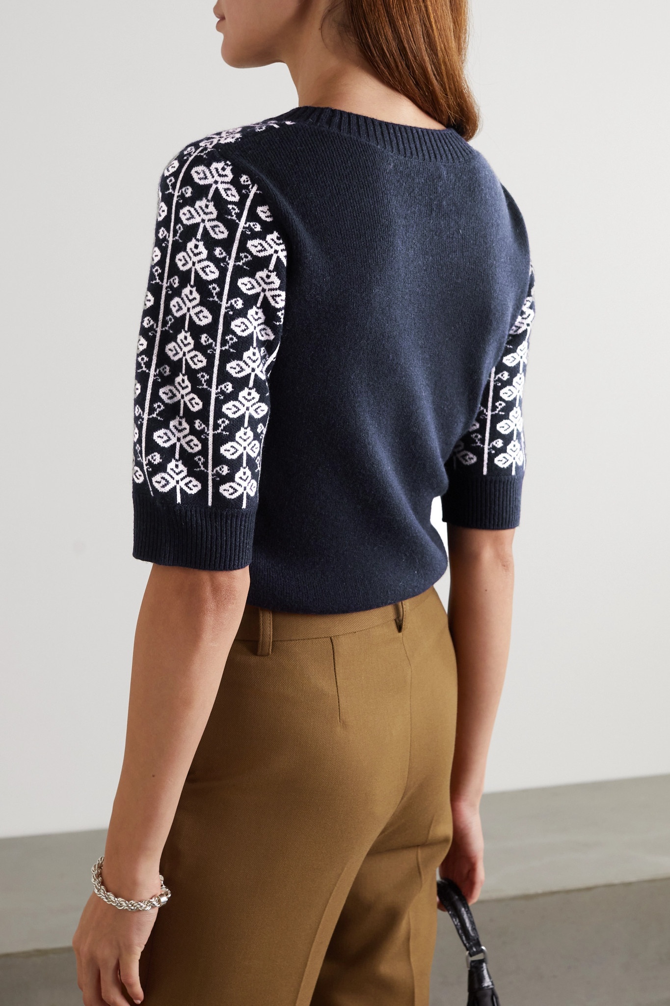 Jacquard-knit wool-blend sweater - 3