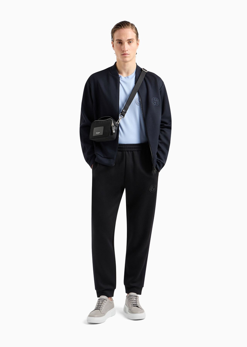 GIORGIO ARMANI Micro-modal double-jersey blouson outlook