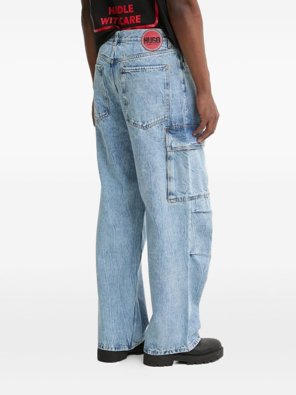 logo-appliqué cargo jeans - 2