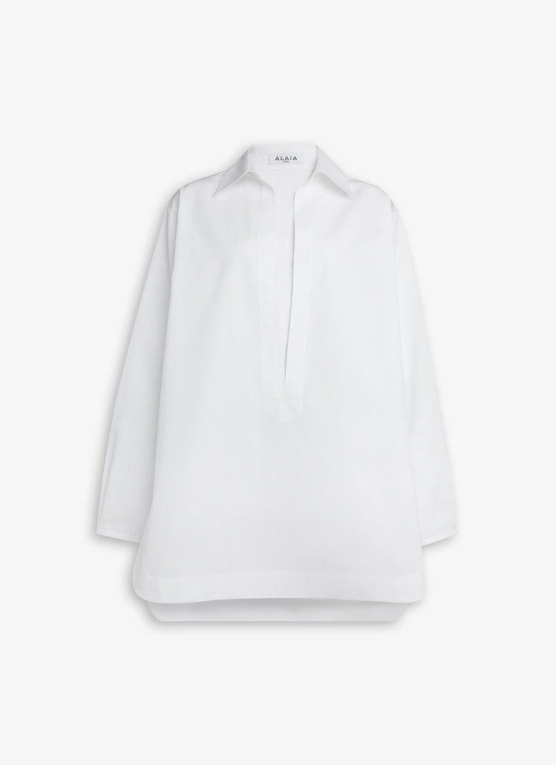 COTTON POPLIN의 TUNIC SHIRT DRESS - 1