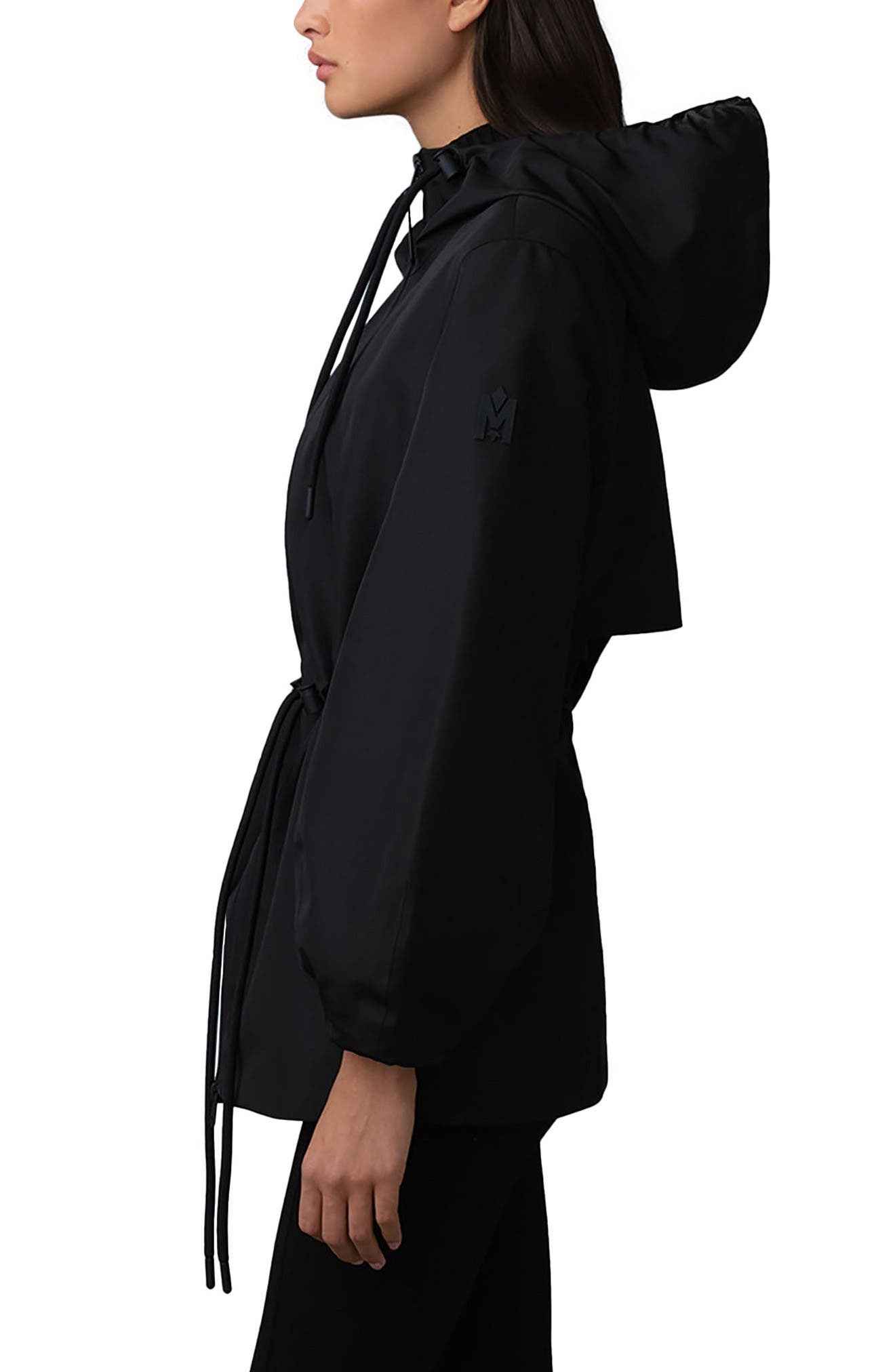 Mackage Kalea Windproof & Water Resistant Recycled Polyester Jacket in Black-Trench at Nordstrom - 3