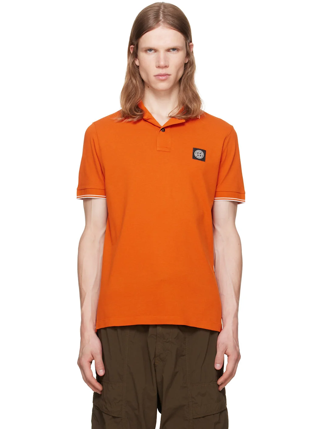 Orange 2200010 Organic Cotton Piqué Stretch Polo - 1