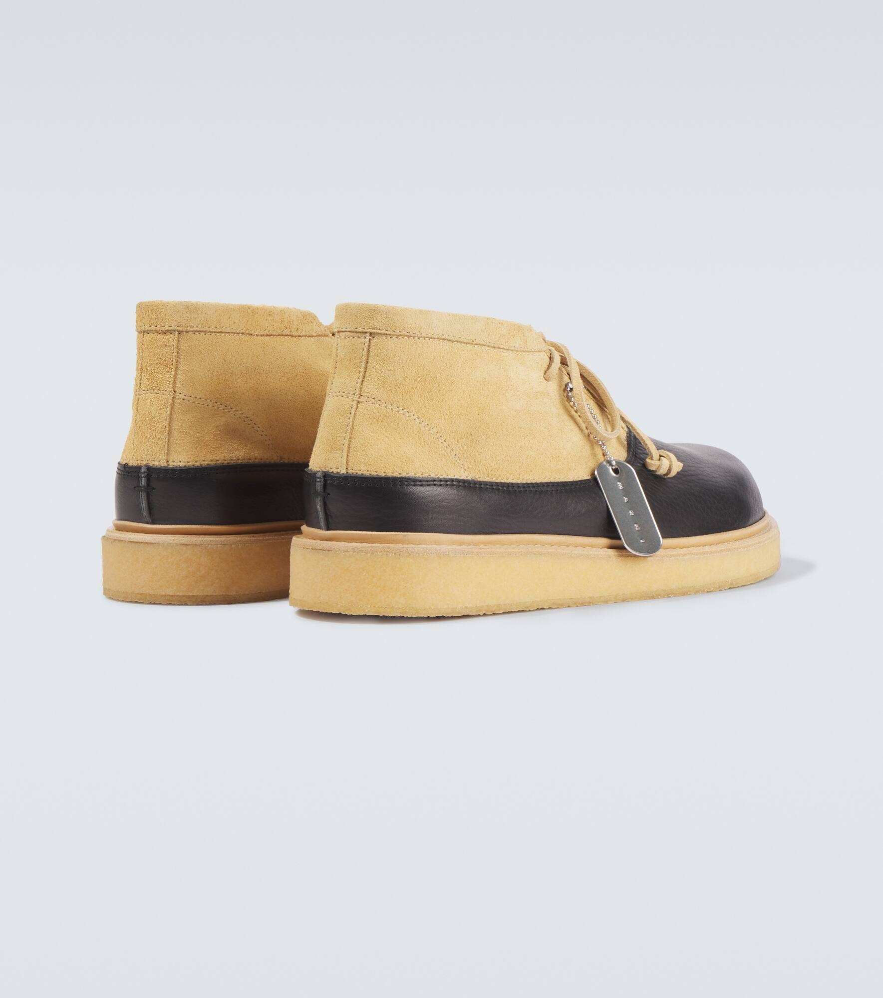 Leather and suede desert boots - 6