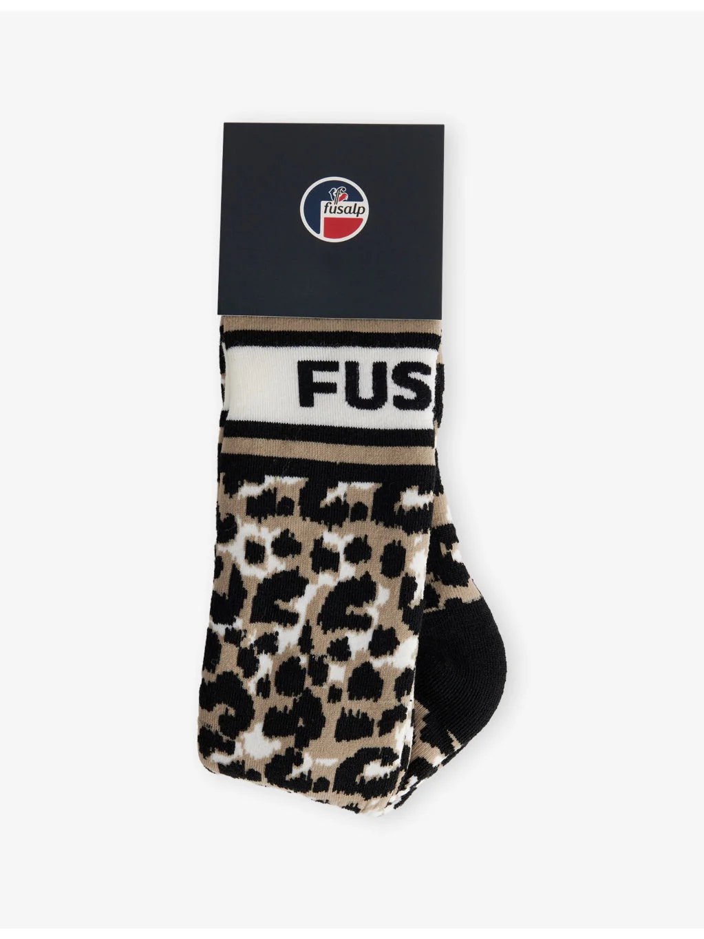 Leopard-Pattern Wool-Blend Ski Socks - 1