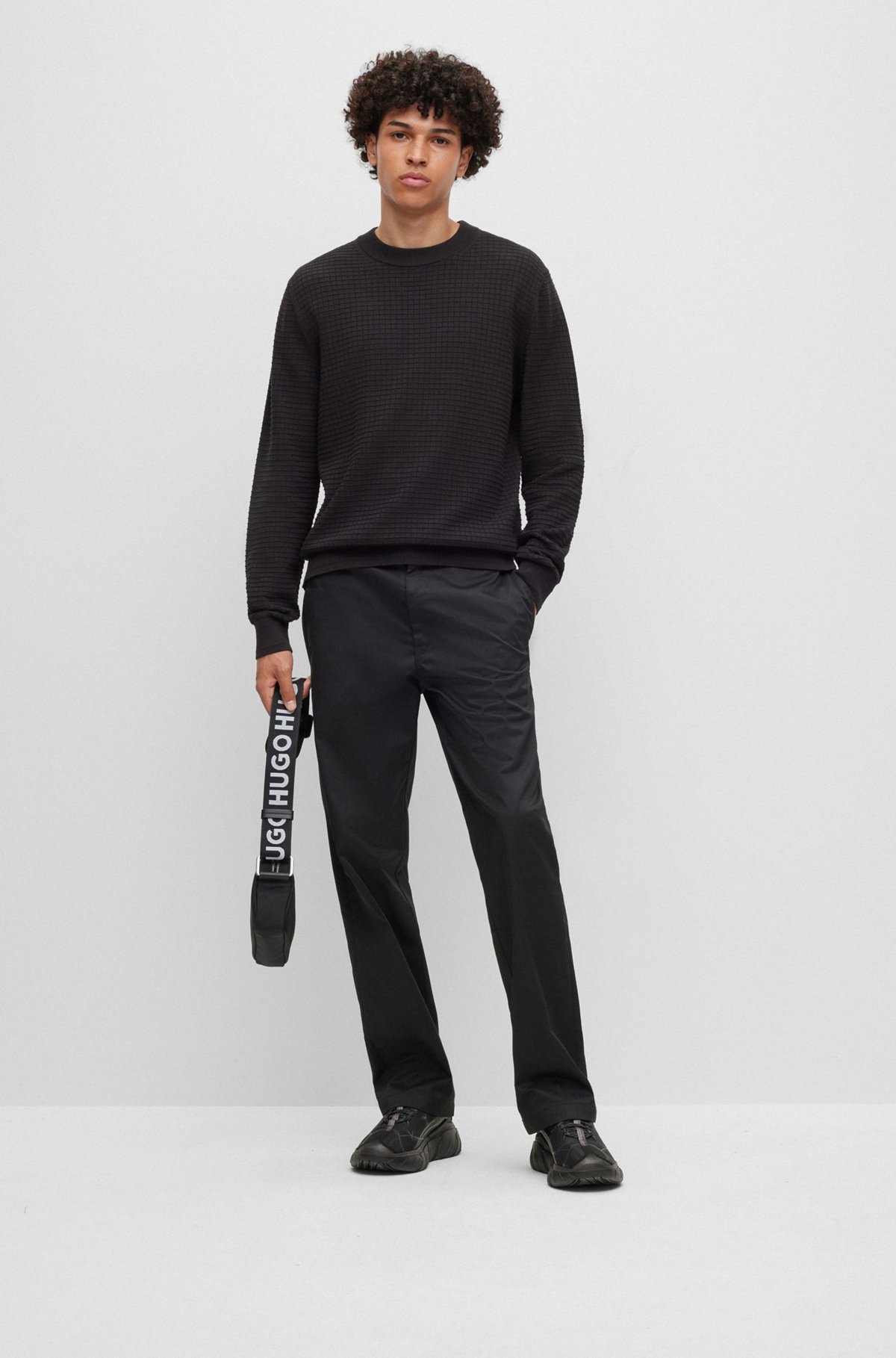 COTTON SWEATER WITH JACQUARD PATTERN - 4