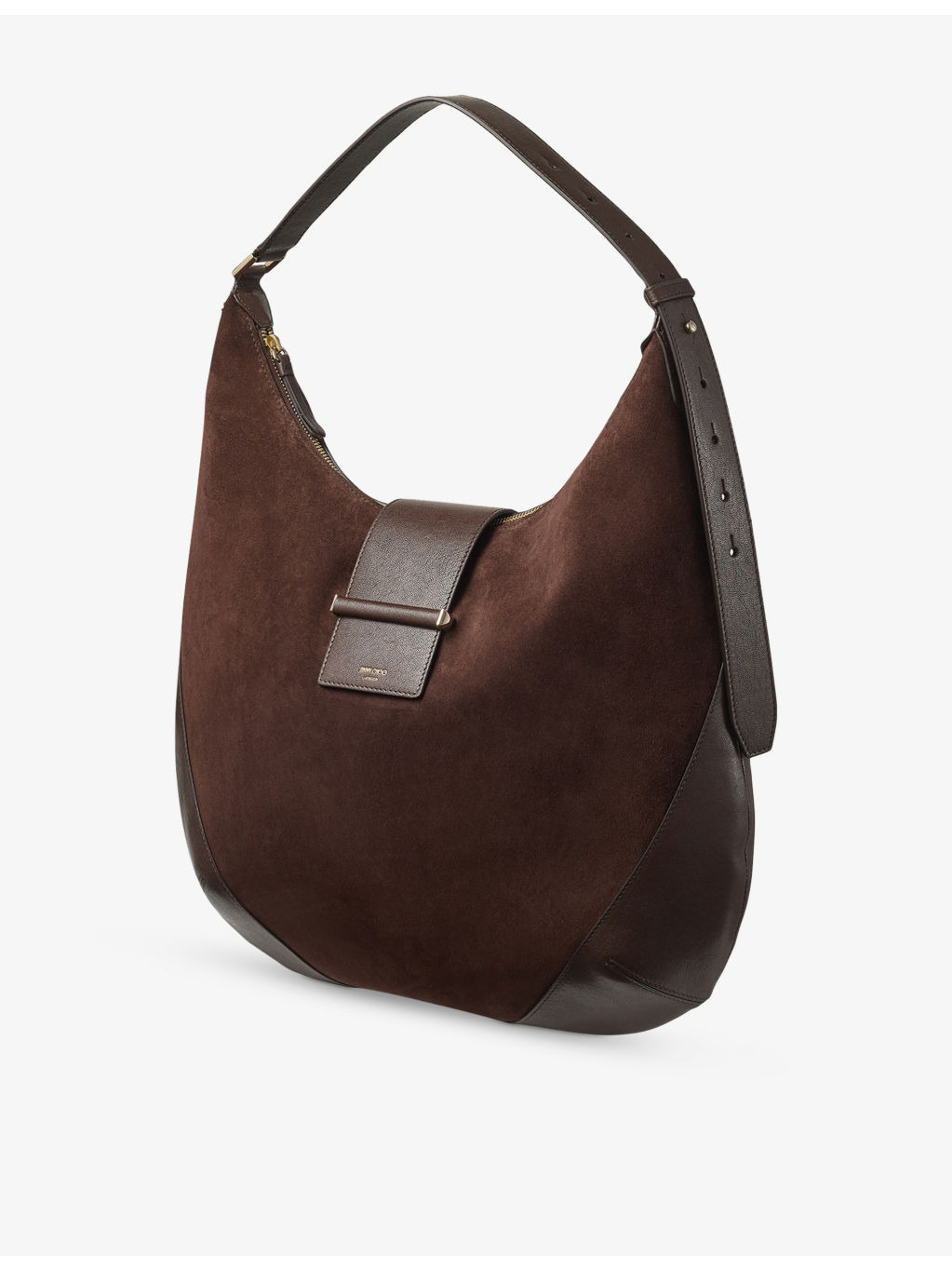 Bar Hobo Medium Suede and Leather Shoulder Bag - 2