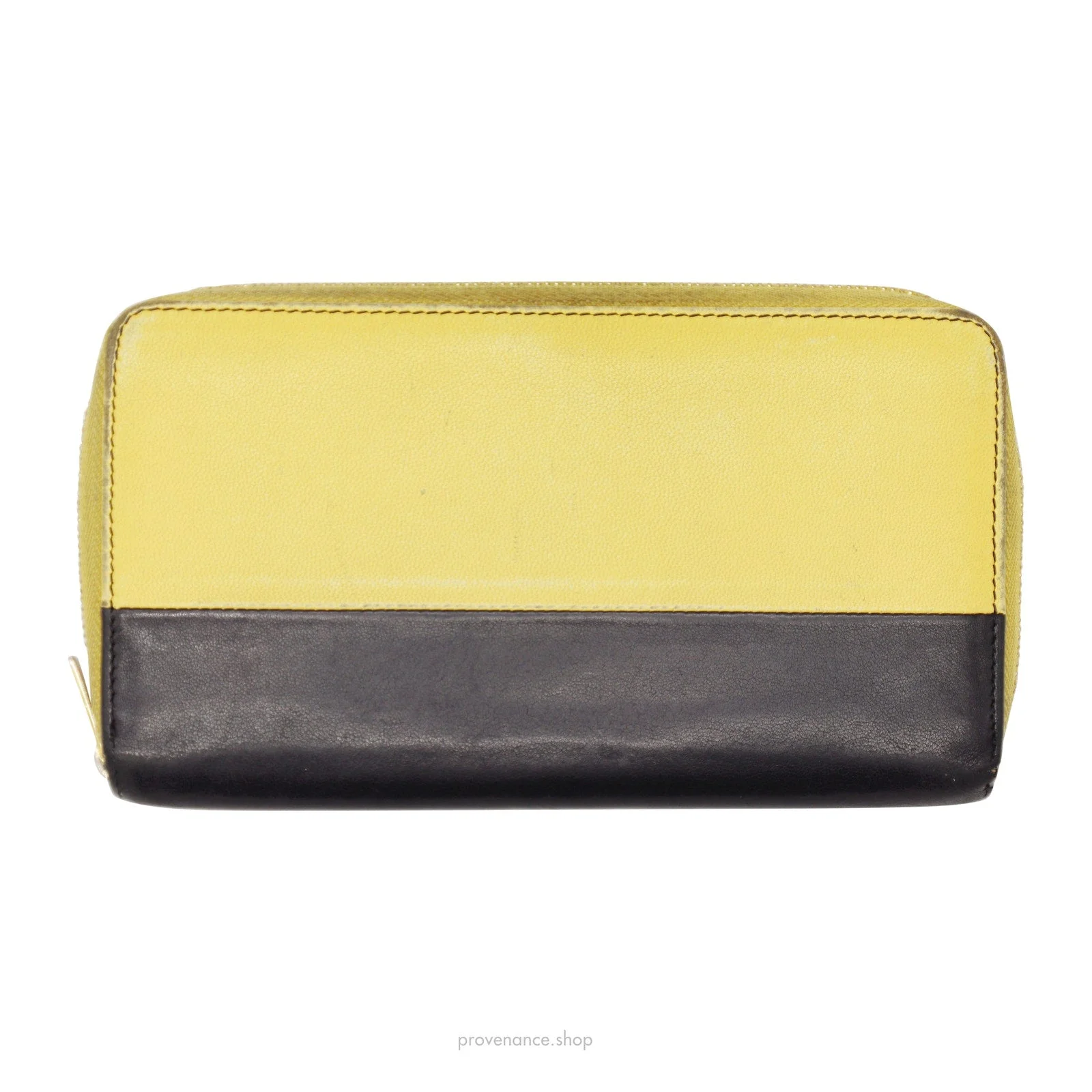 Celine Multifunction Zip Wallet - Yellow/Black - 1