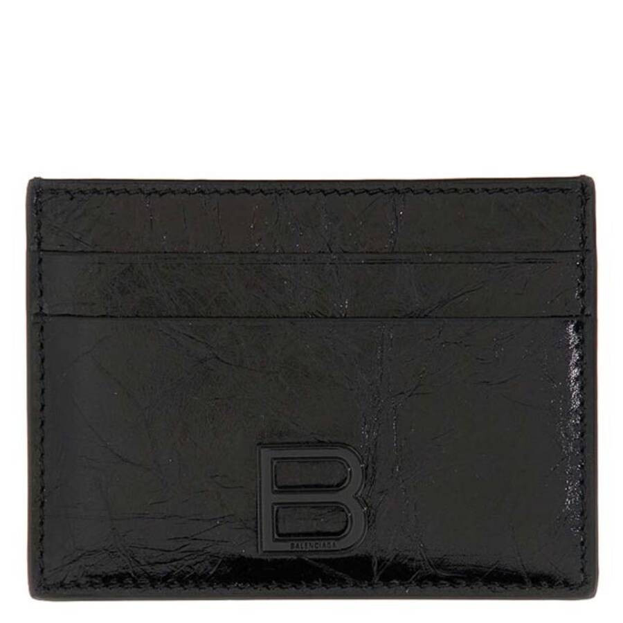Balenciaga Crush Leather Card Holder - 1