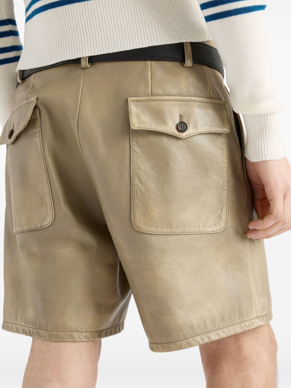leather shorts - 5