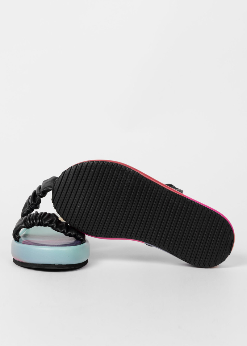 Paul Smith Leather 'Spray Swirl' 'Maple' Sandals outlook