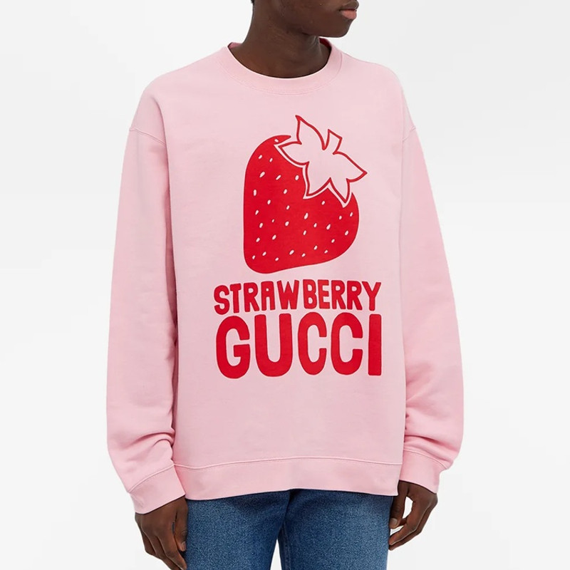 Gucci 'Strawberry Gucci' Sweatshirt 'Sugar Pink' 681217-XJDV1-5904 3