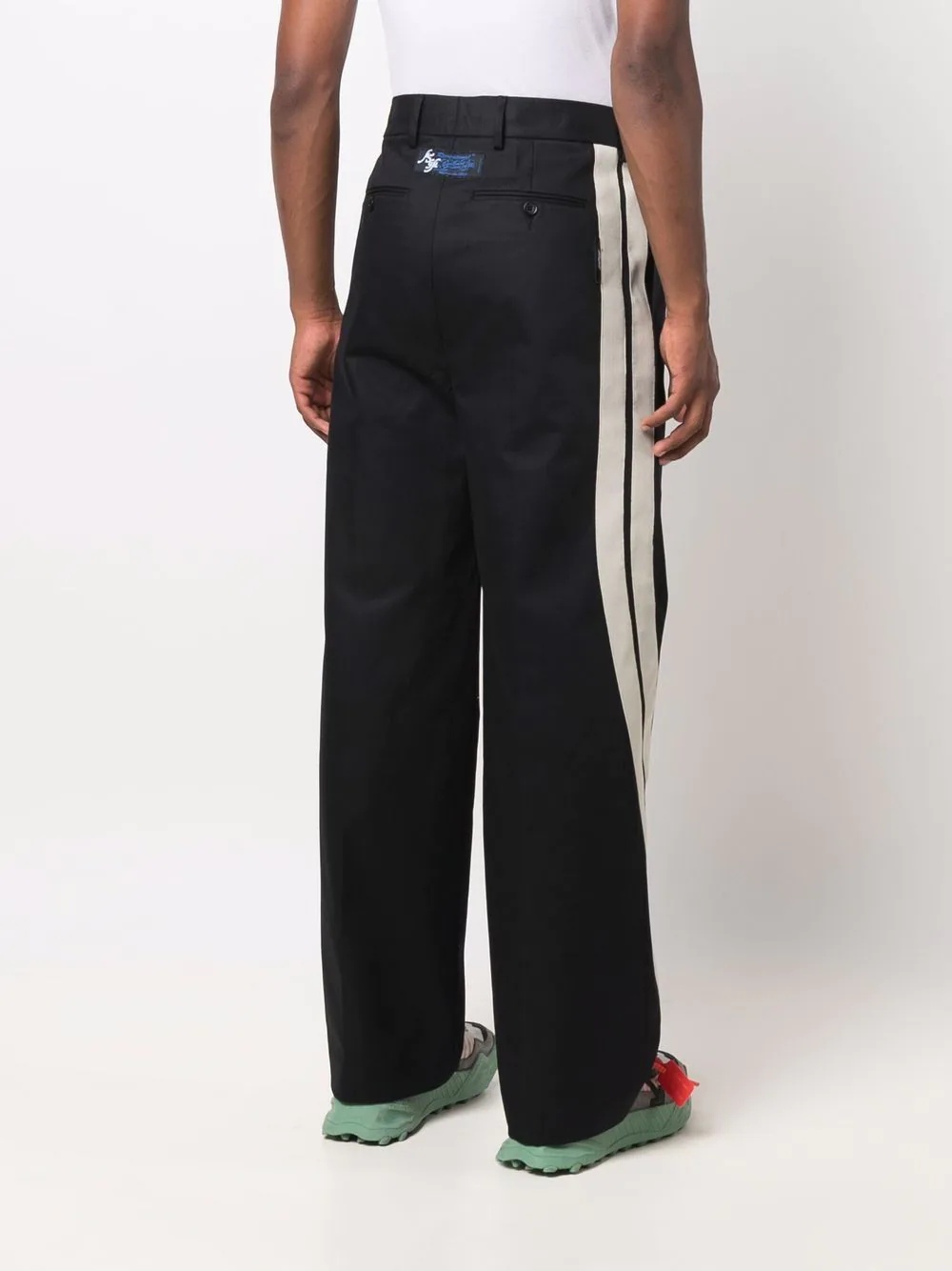 side stripe-print track pants - 4