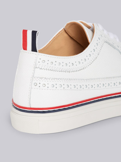 Thom Browne White Pebbled Rubber Cupsole Longwing Trainer outlook
