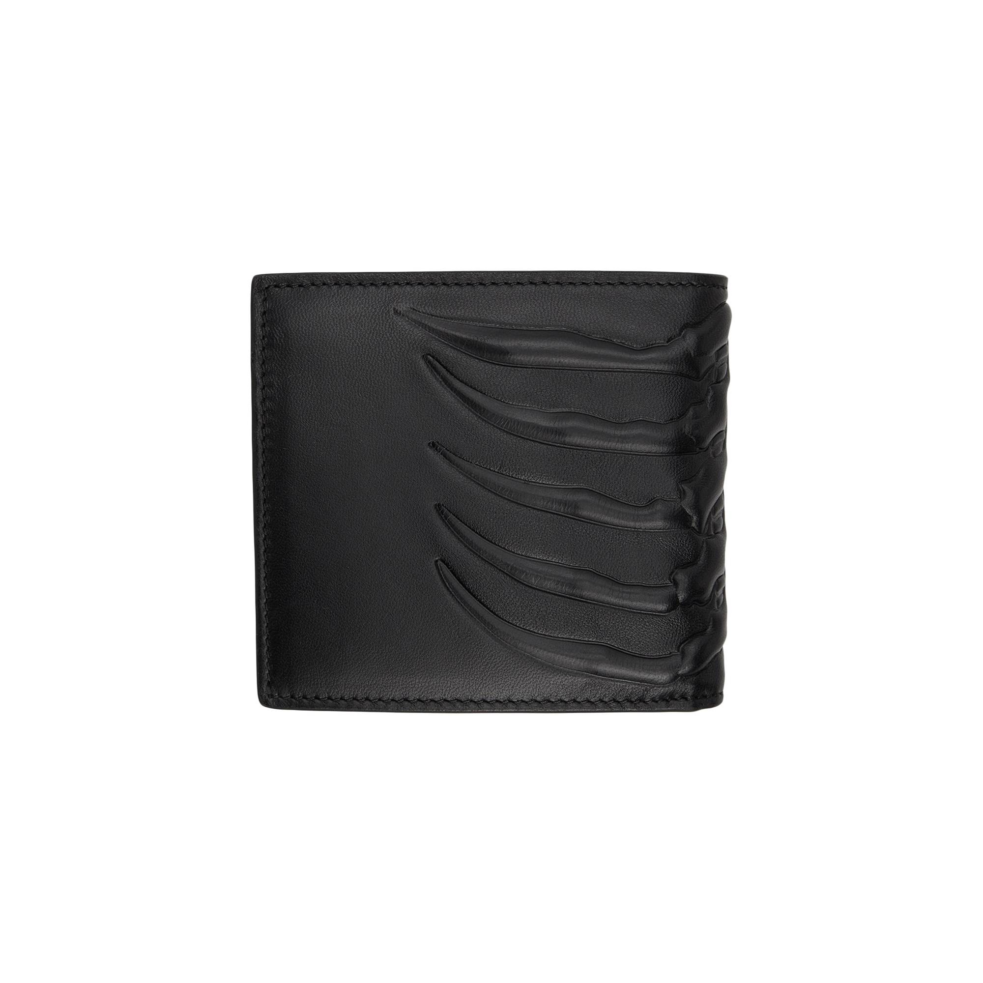 Alexander McQueen Rib Cage Bifold Wallet 'Black' - 2