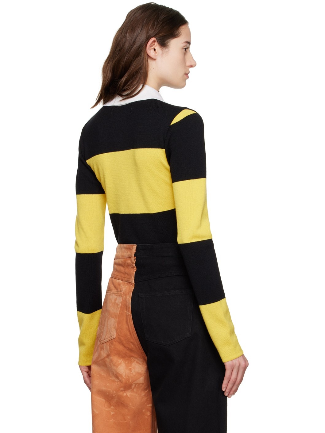 Black & Yellow Three-Button Polo - 3