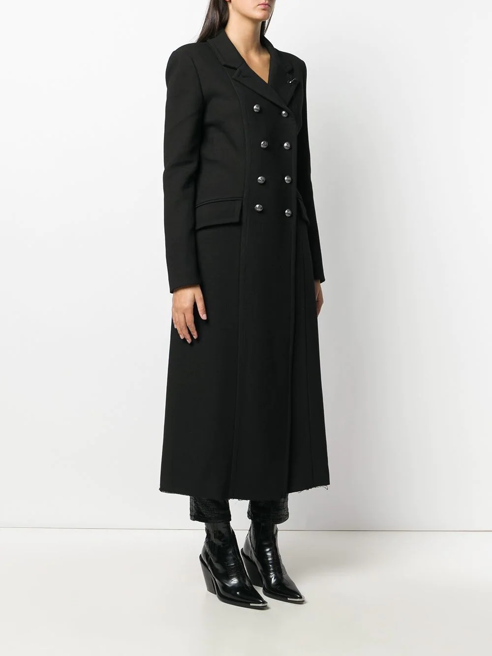 double-breasted wool coat - 3