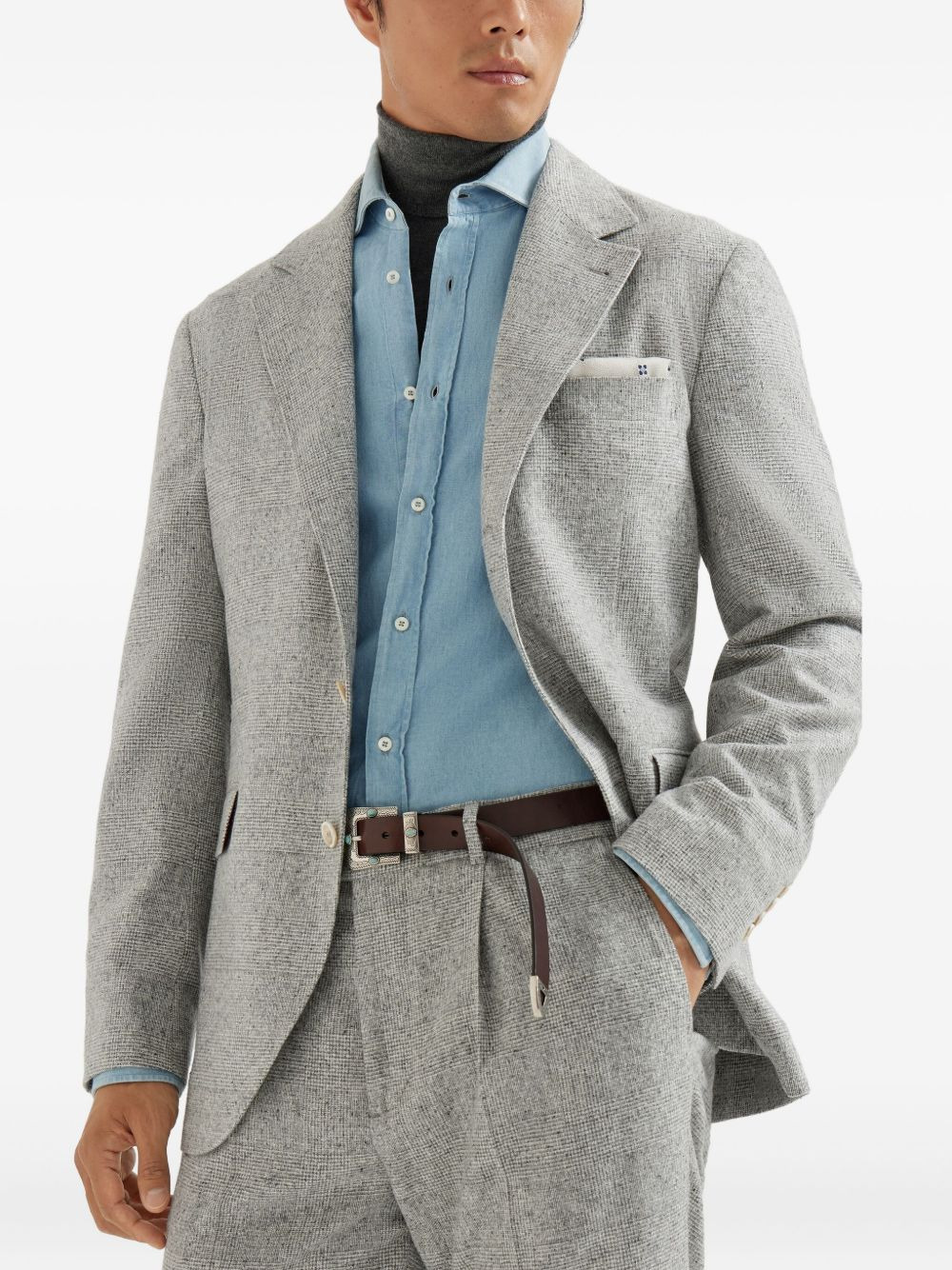 Brunello Cucinelli Men Wool Silk Anch Cashmere Type Jacket - 5