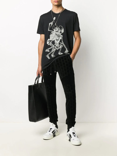 Balmain monogram skinny track pants outlook