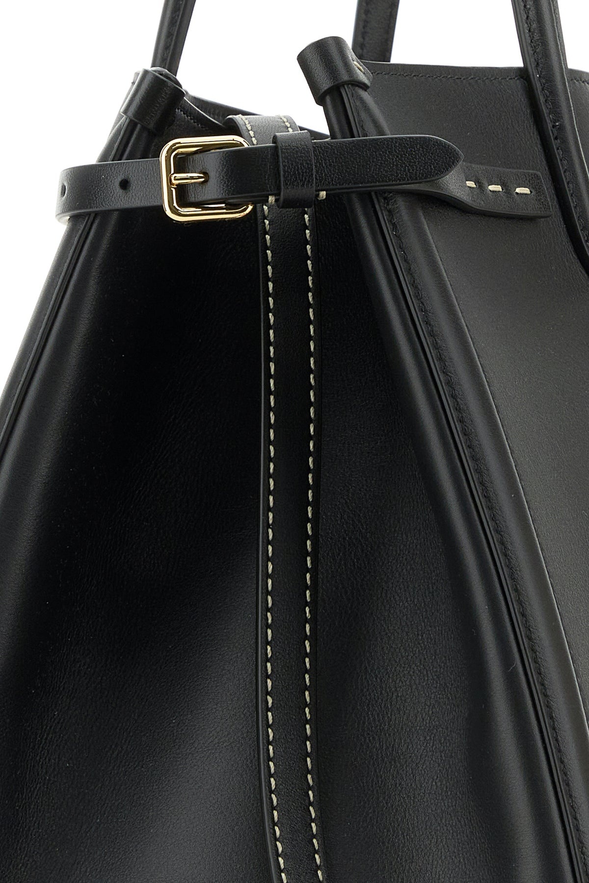 Black leather Antibes shopping bag - 4