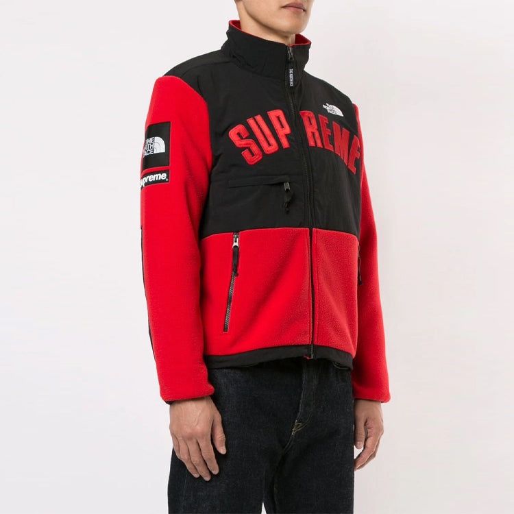 Supreme SS19 x The North Face Arc Logo Denali Fleece Jacket Red SUP-SS19-547 - 5