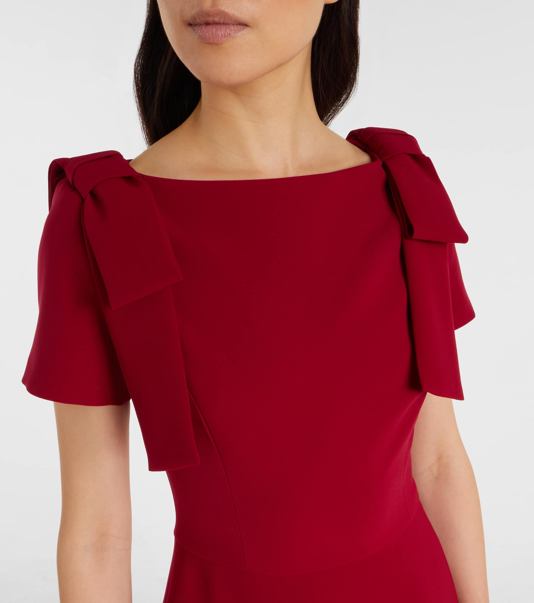 Bow-detail crêpe midi dress - 4