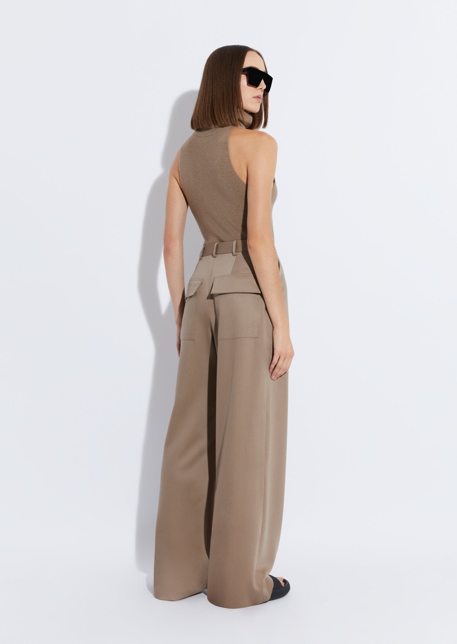 Wool Relaxed Pleated Pant - 3