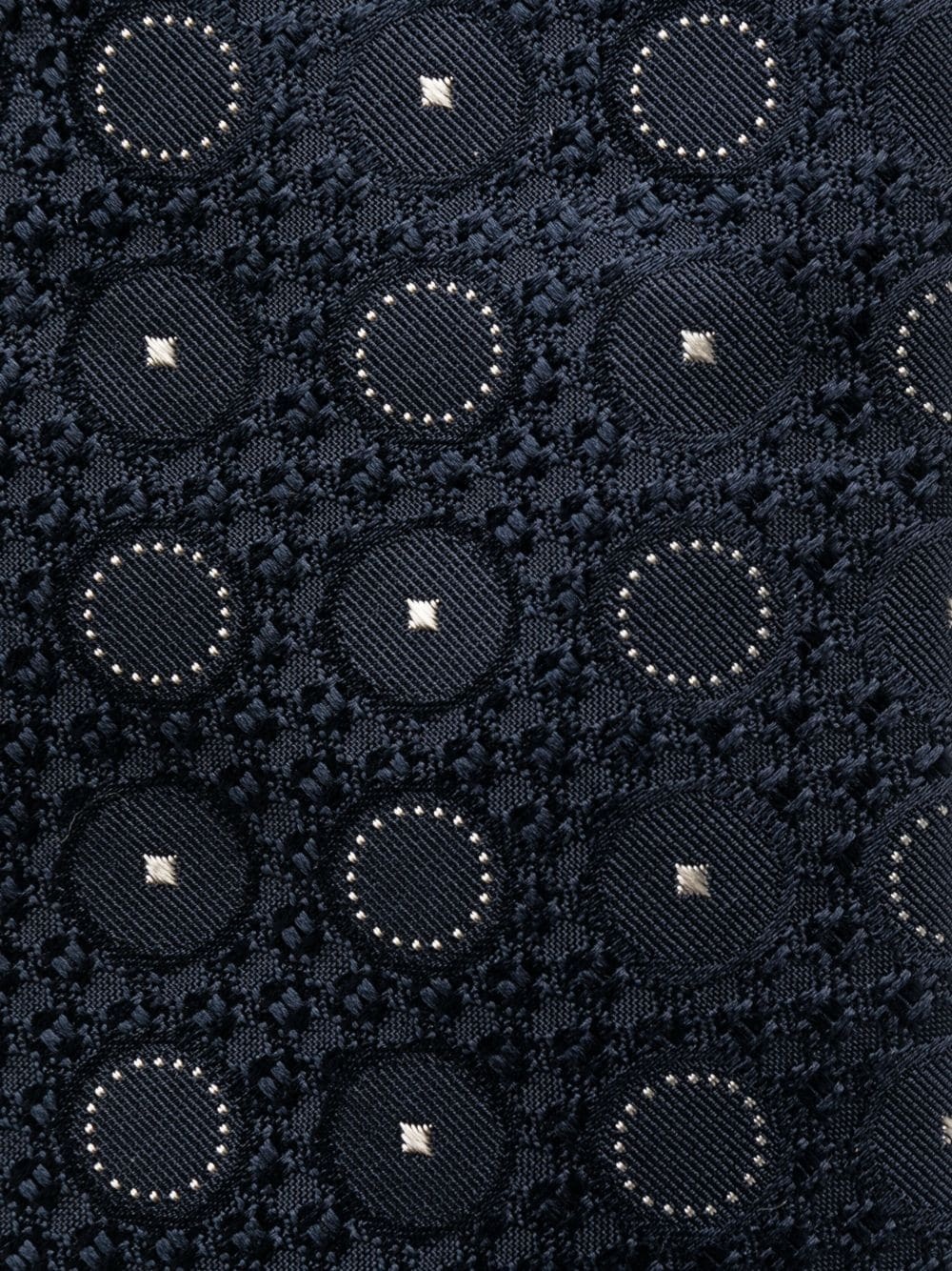 motif-embroidered silk tie - 2