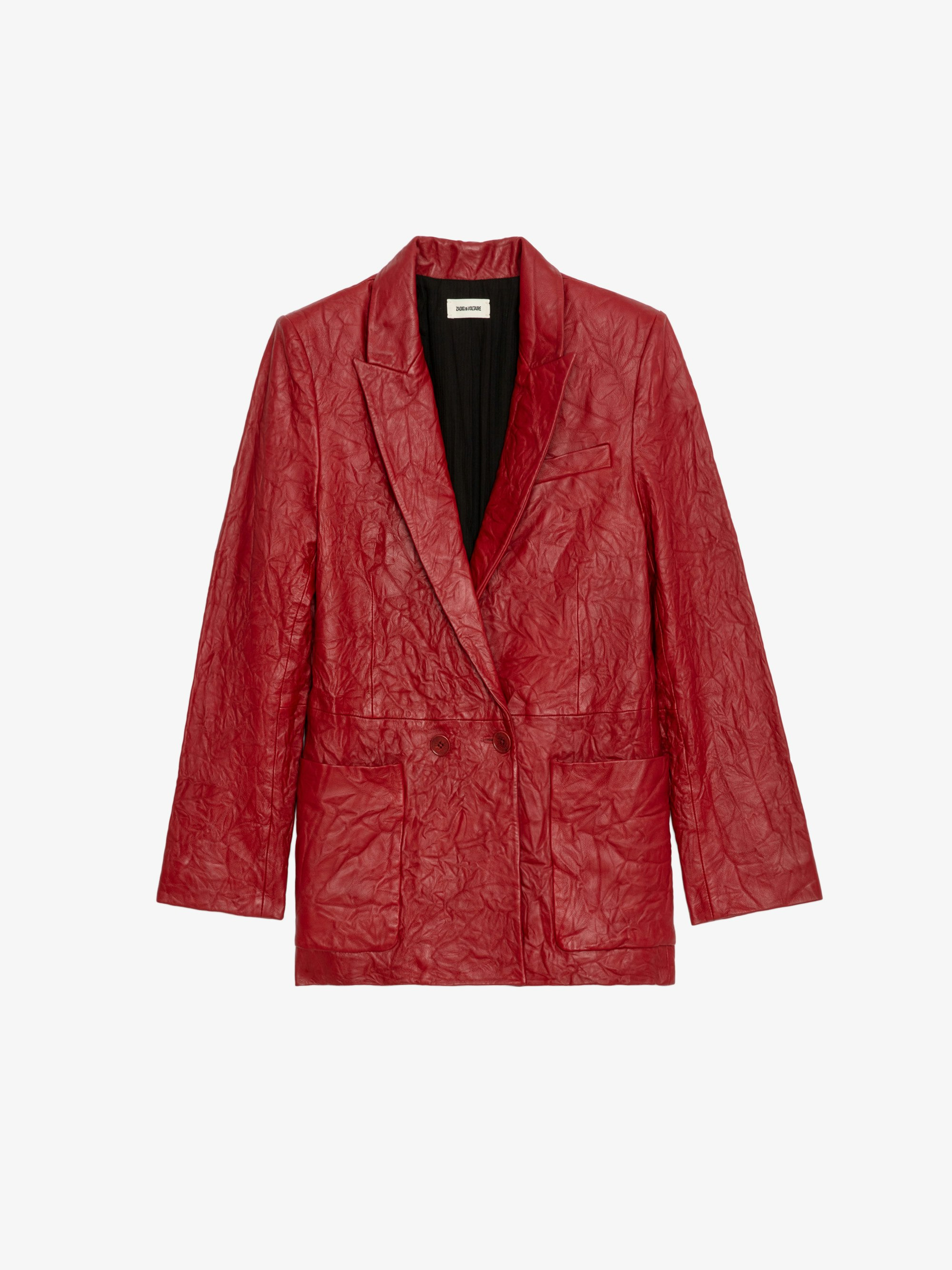 Visko Crinkled Leather Blazer - 1