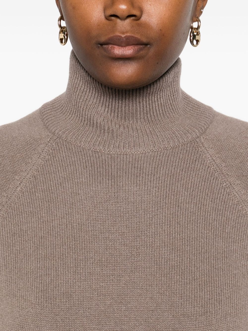 high-neck cropped sweater - 5