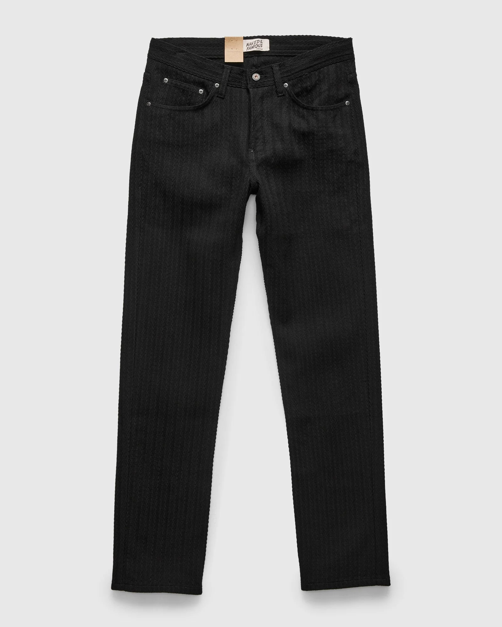 "Black Sugiaya" 12oz Herringbone Dobby Twill - Weird Guy Fit - 1