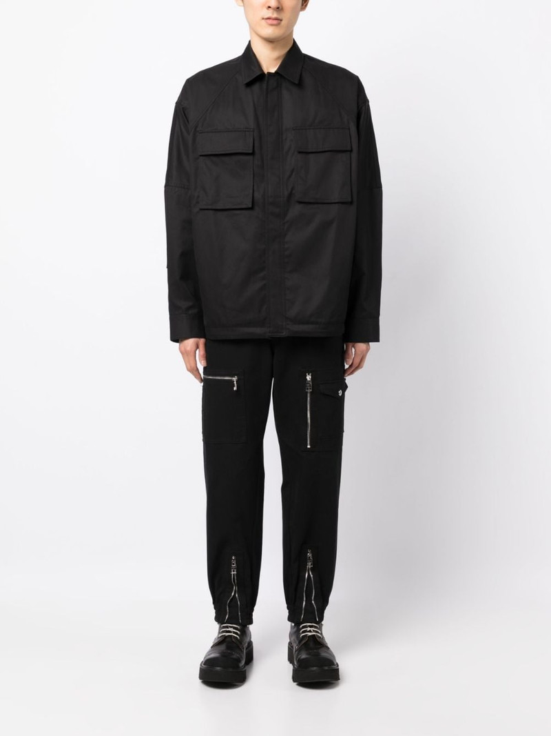 JUUN.J classic-collar concealed-fastening shirt jacket outlook