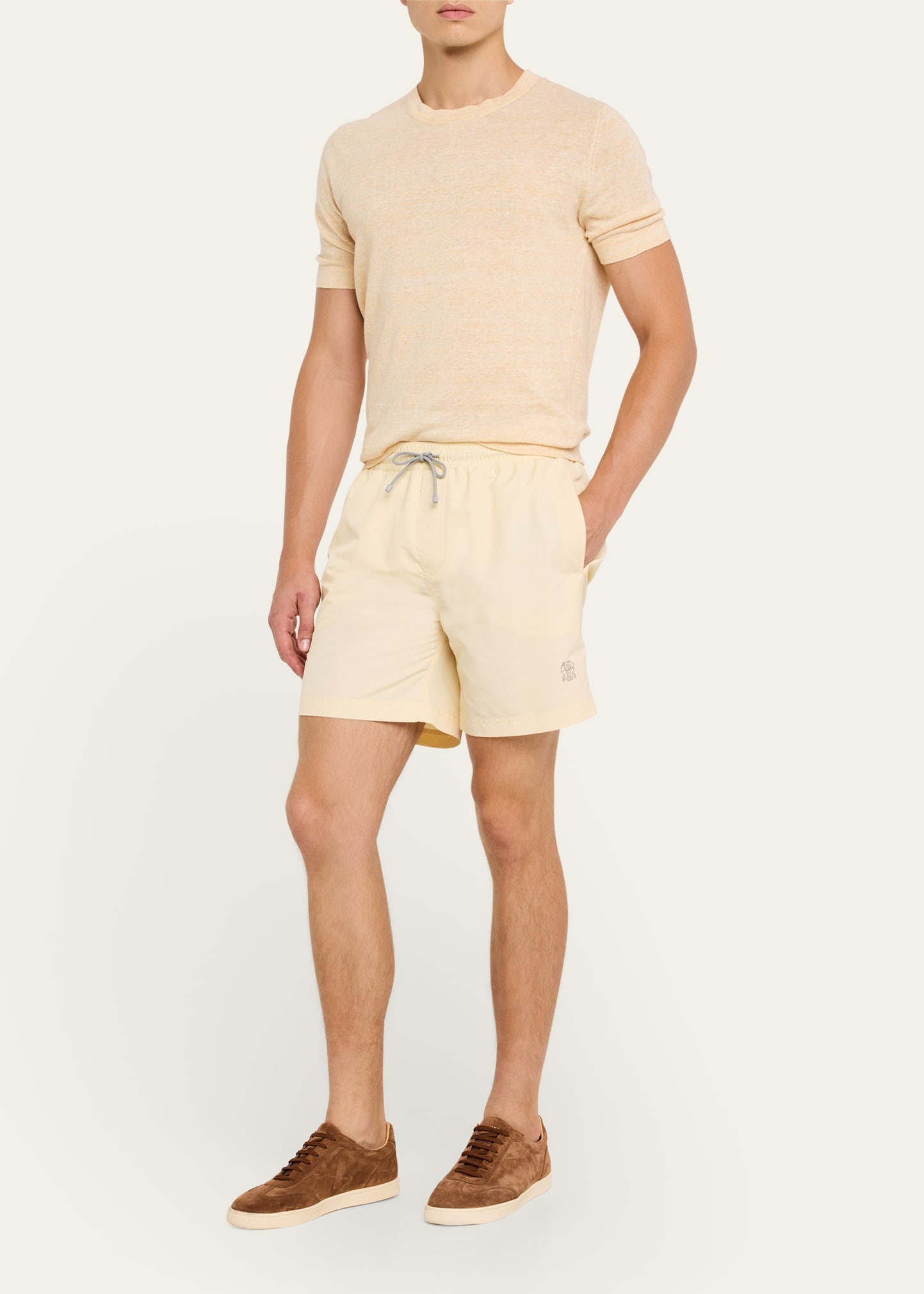 Men's Suede T-Toe Low-Top Sneakers - 3