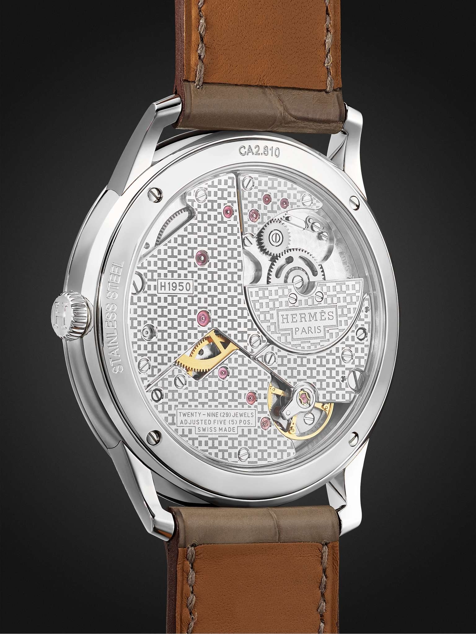 Slim d'Hermès Acier Automatic 39.5mm Stainless Steel and Alligator Watch, Ref. No. W045266WW00 - 5