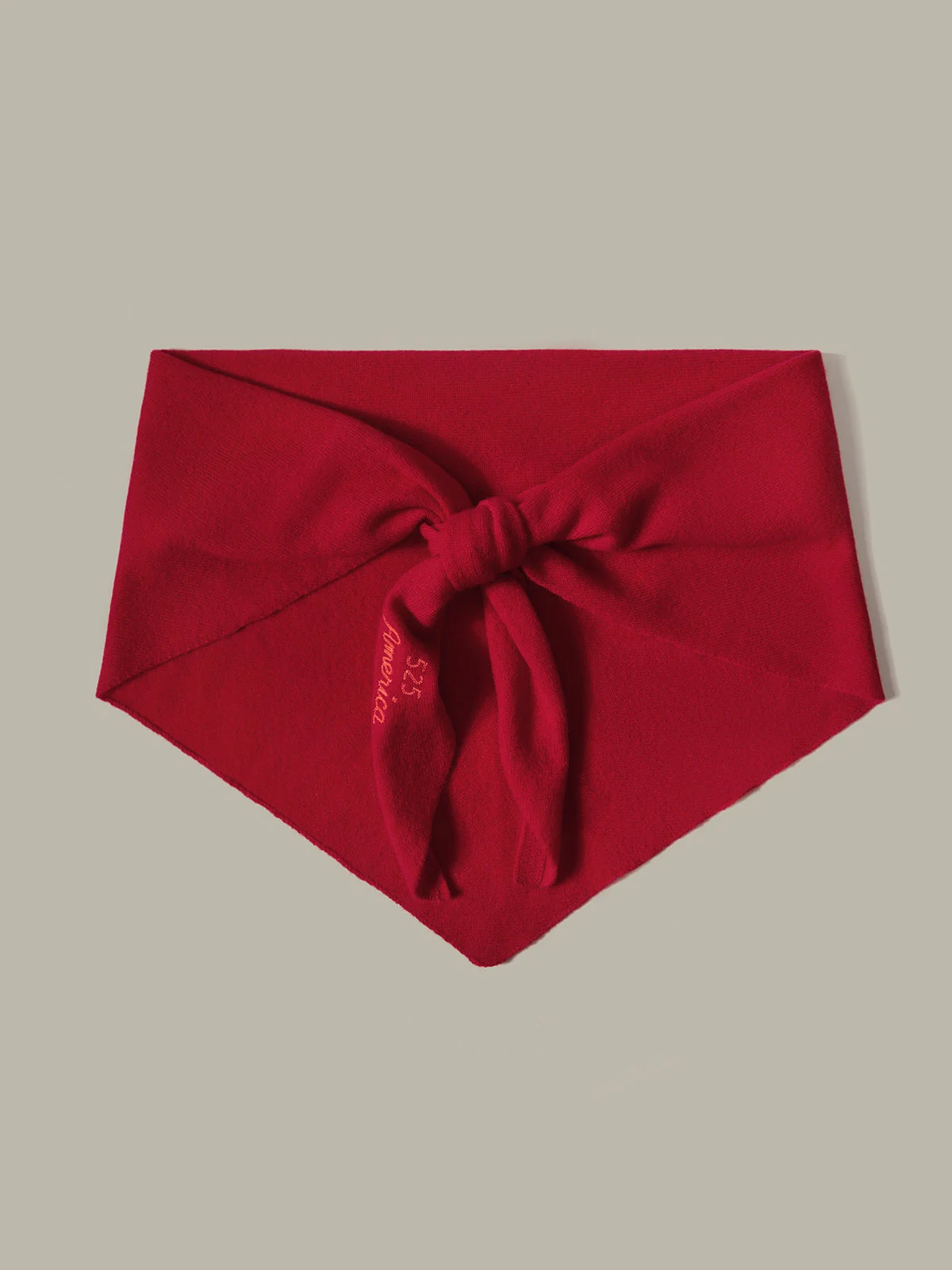 The Oversized Elle: 100% Cashmere Embroidered Triangle Scarf - 1
