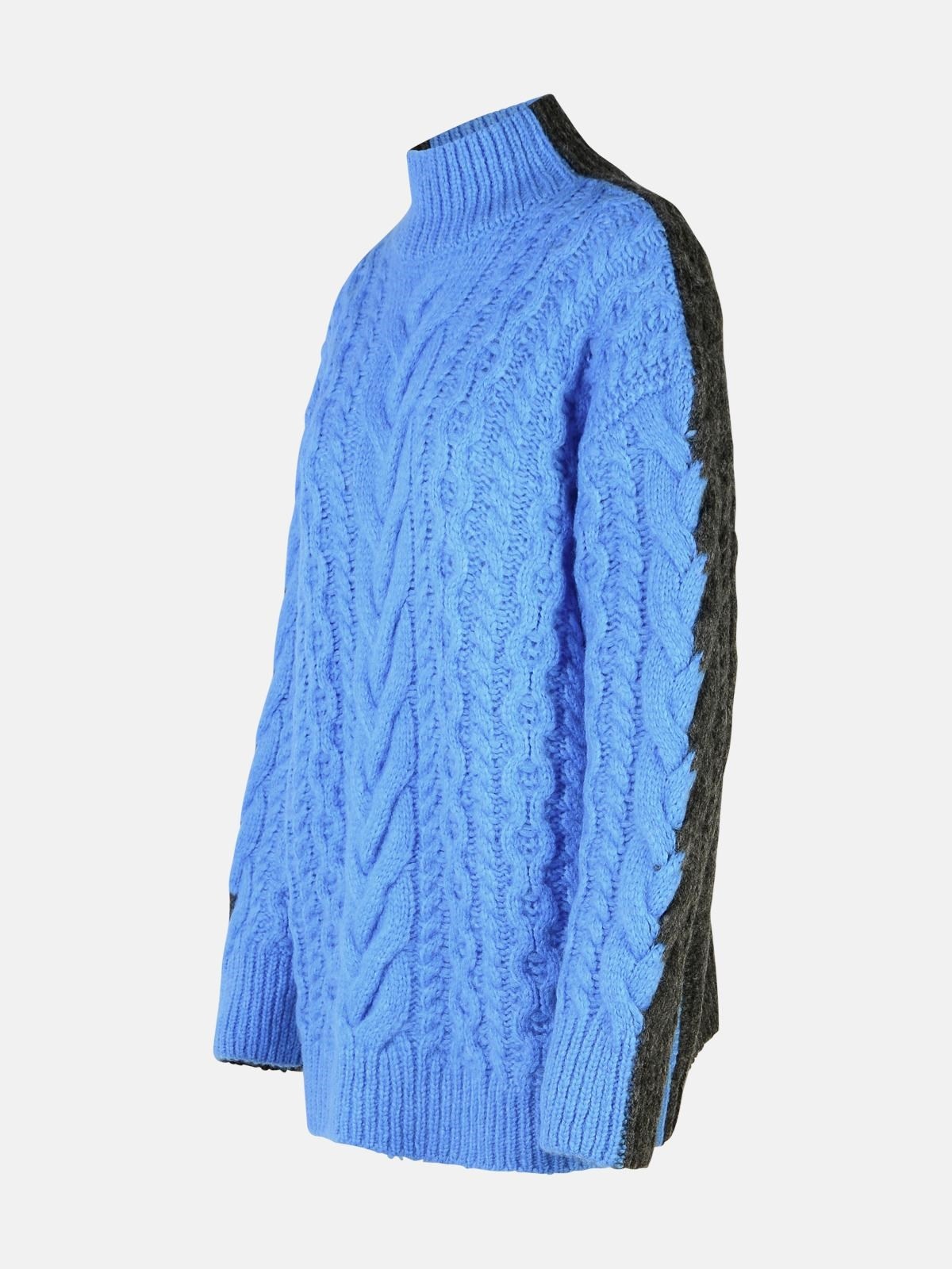 TWO-TONE ALPACA BLEND TURTLENECK SWEATER - 2