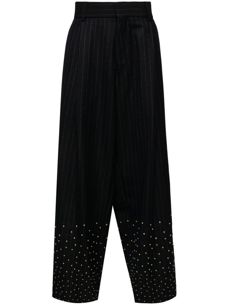 stud-embellishment wool trousers 1