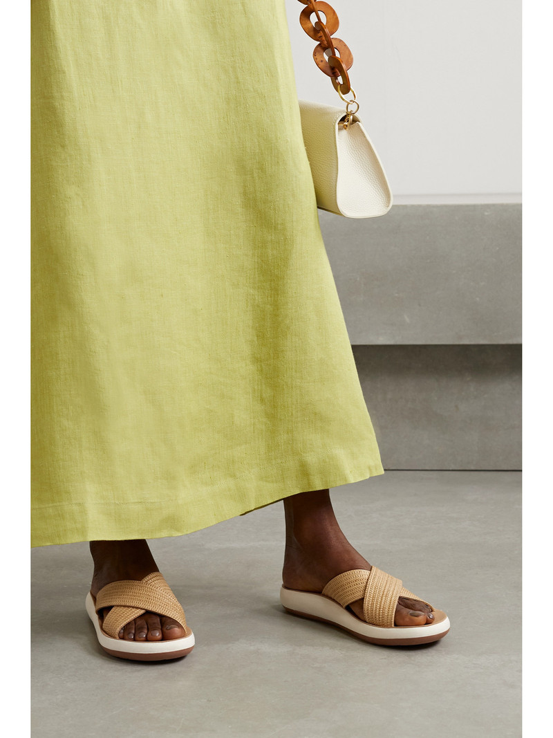 ANCIENT GREEK SANDALS Thais Woven Raffia Slides outlook