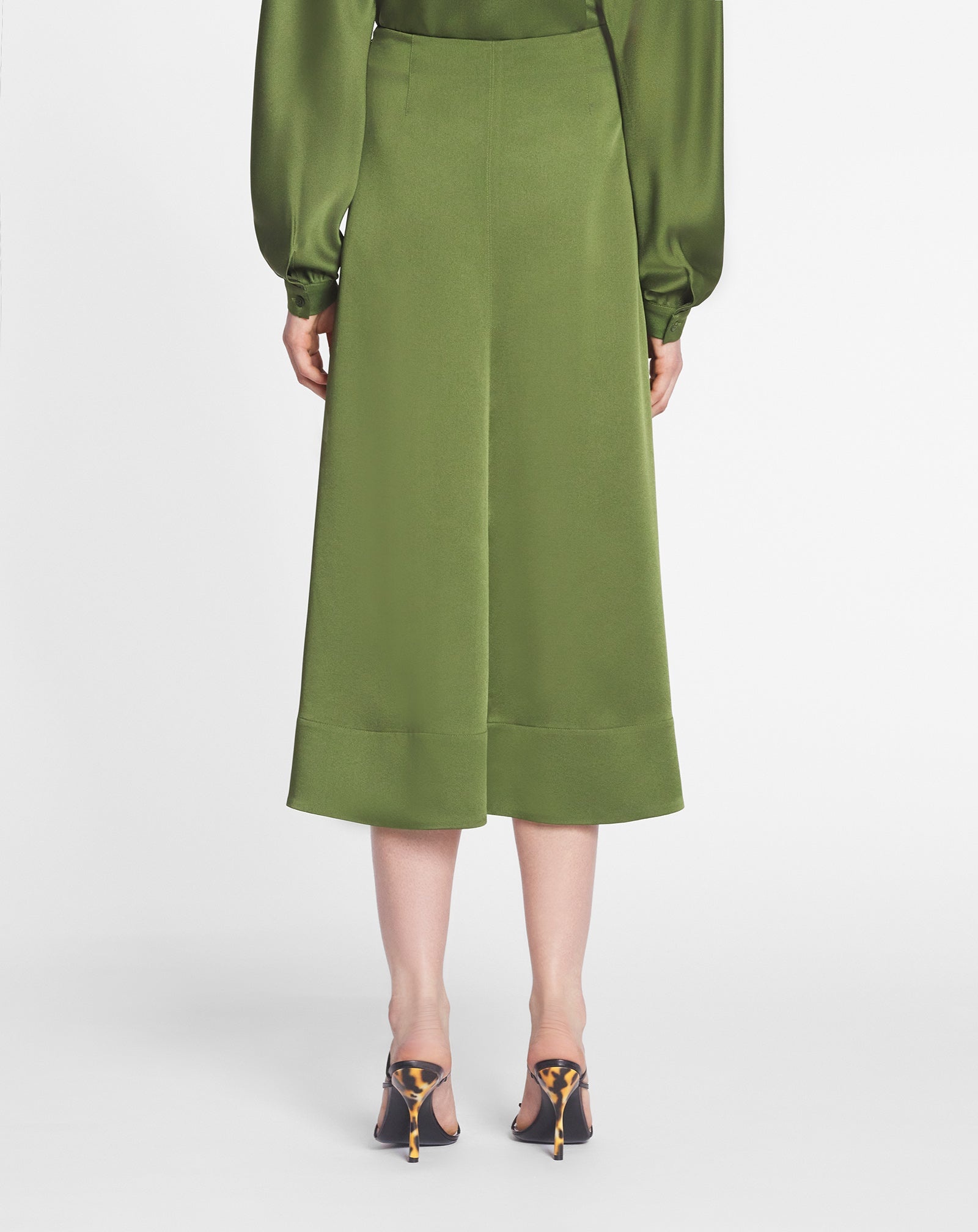 FLARED MIDI SKIRT - 4