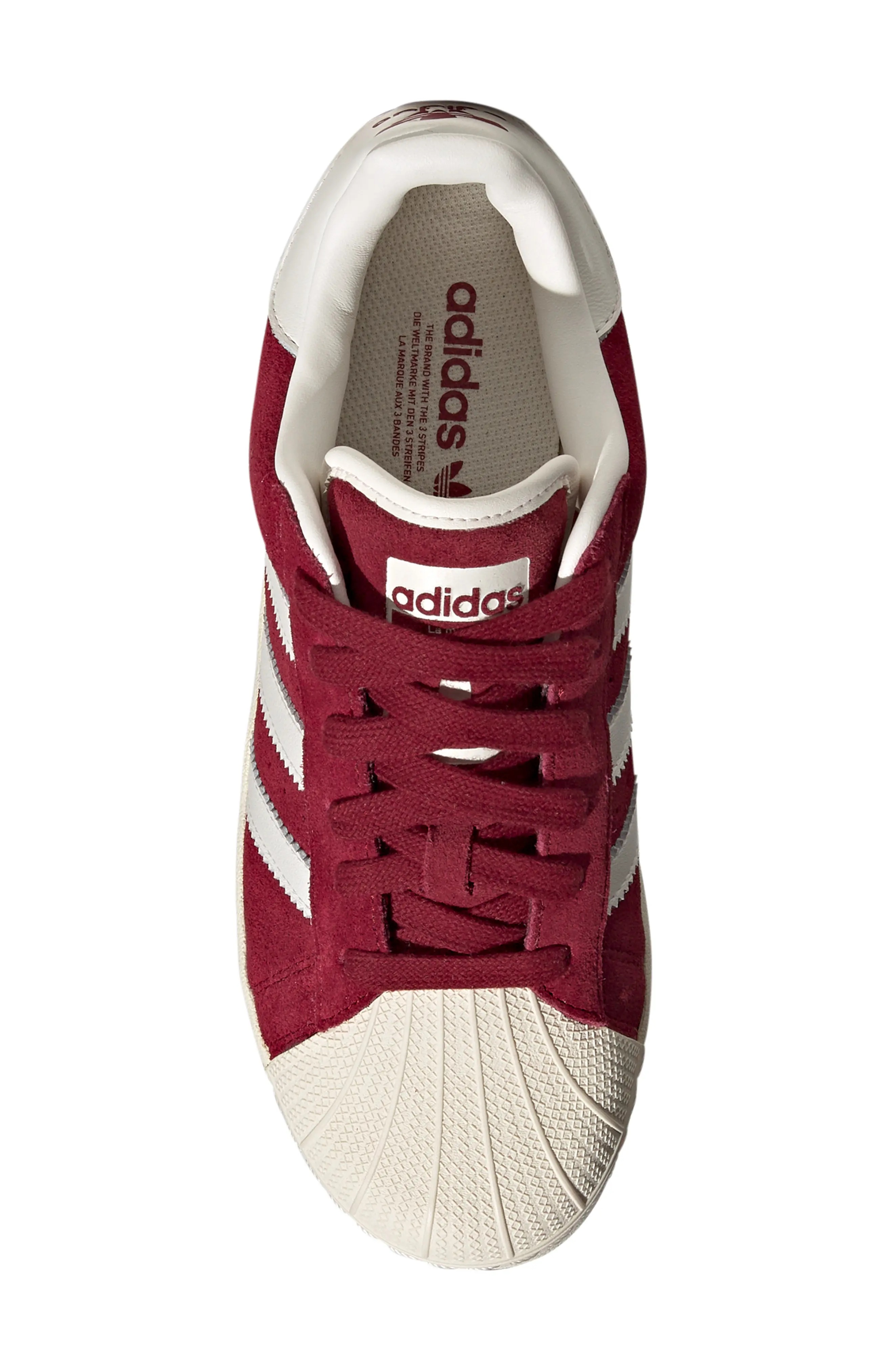 Superstar XLG Lifestyle Sneaker in Burgundy/Cream/White - 4