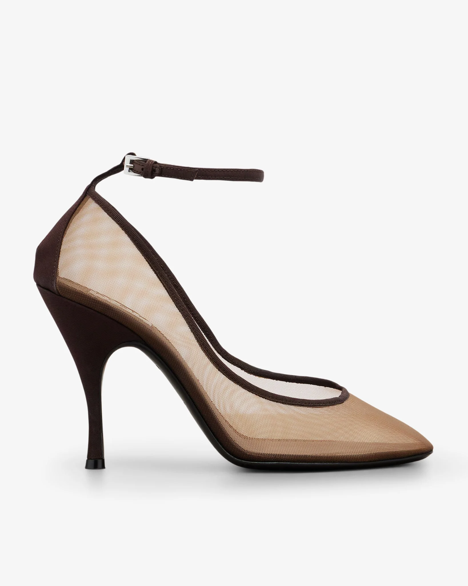 Transparent amber strappy pumps - 1