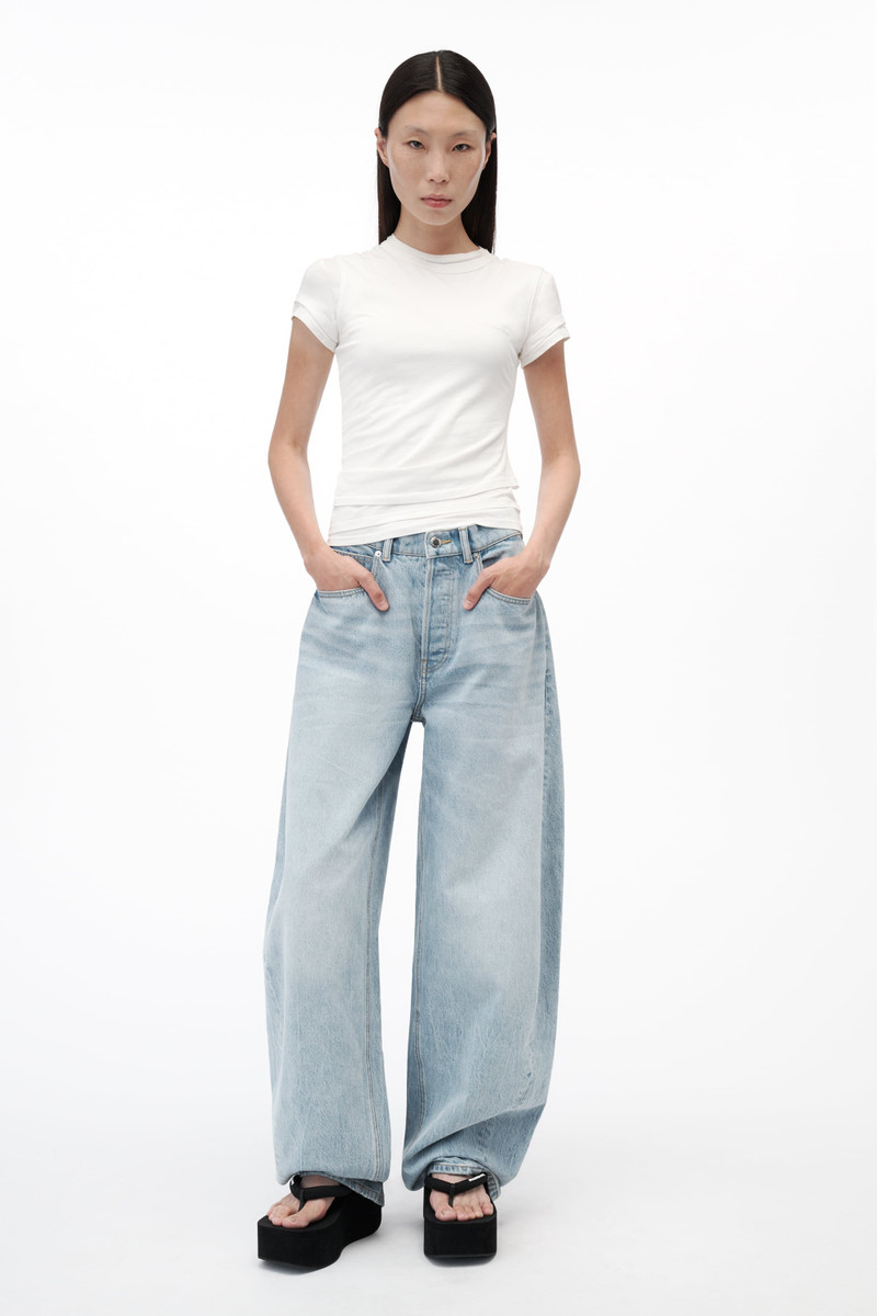 Alexander Wang CRYSTAL LOGO POCKET BLOW UP JEAN outlook