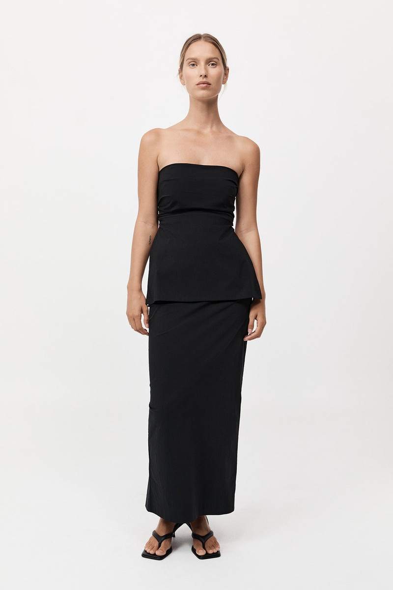Strapless Tie Back Top - Black 6