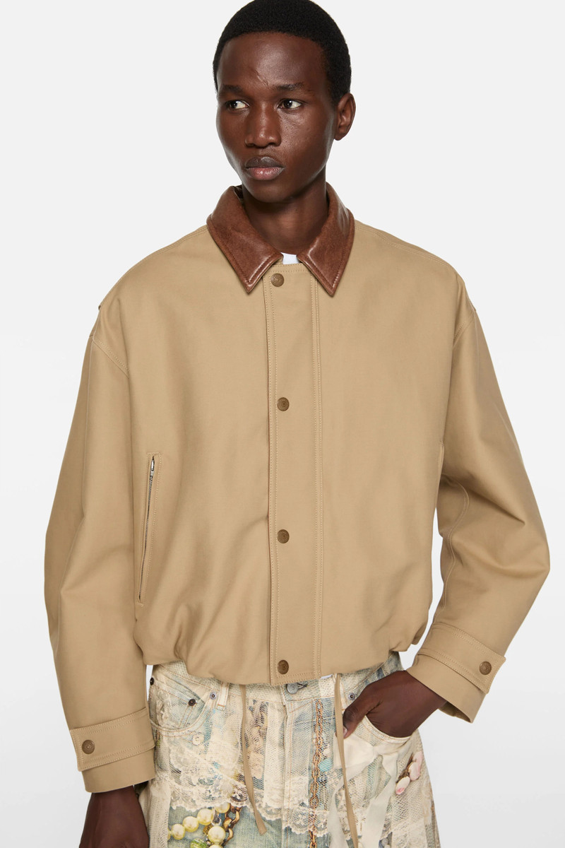 Acne Studios Twill jacket - Khaki beige - B90806-CVI | REVERSIBLE