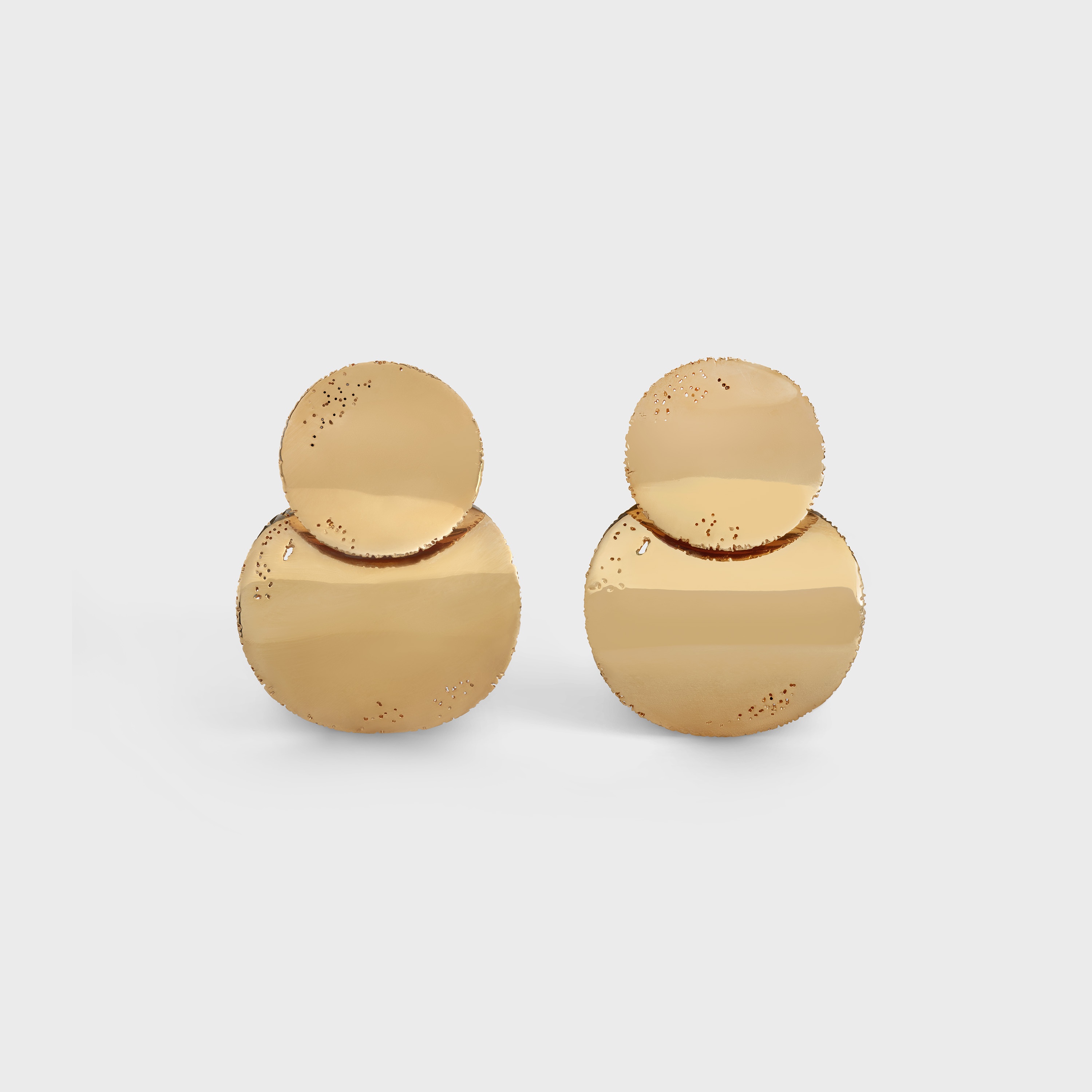 MOUVEMENT MODERNE MOON EARRINGS IN BRASS WITH GOLD FINISH - 1