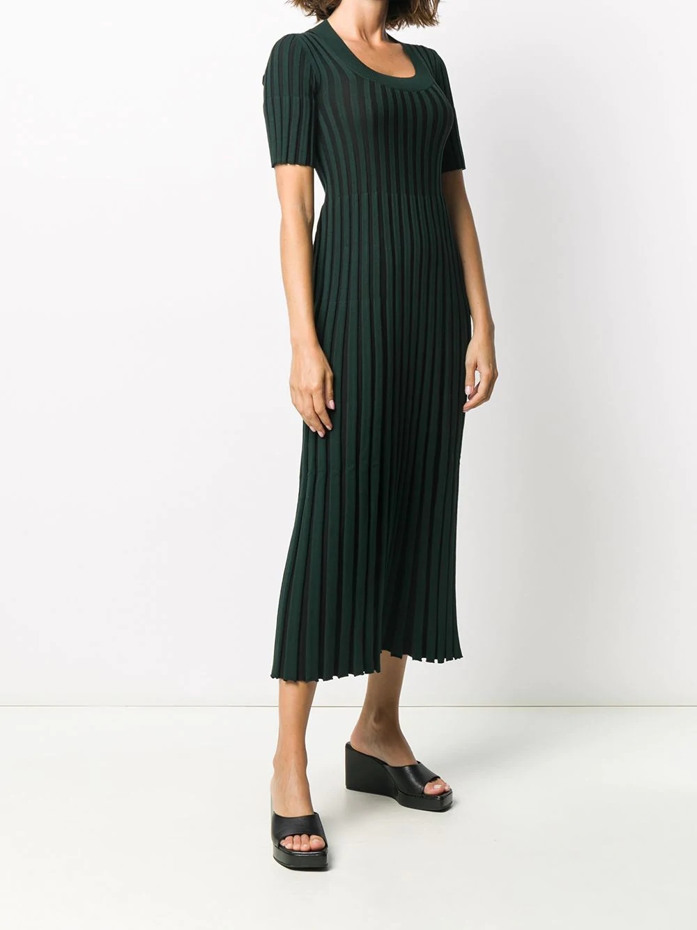 ribbed knitted midi dress - 3