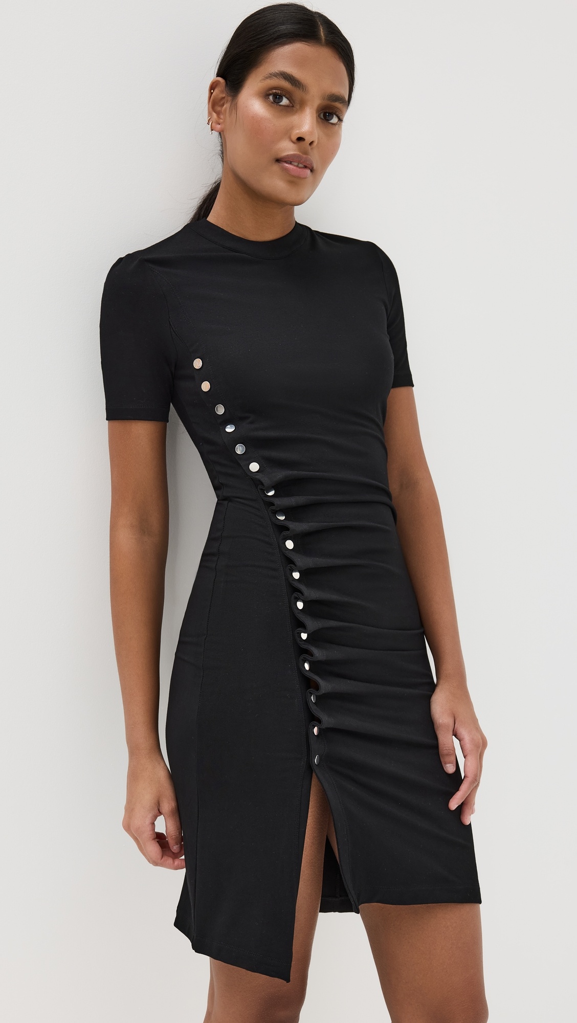 Drape Pression Mini Dress - 7
